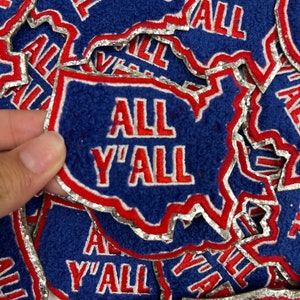 USA Chenille Patch: Patriotic Y&#39;all Iron-On Applique
