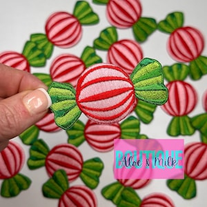 Christmas Stripe Candy, vintage patches, vintage christmas, christmas patches