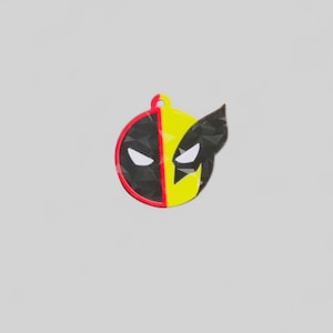 Deadpool/Wolverine Keychain: 3D Printed PLA Plastic
