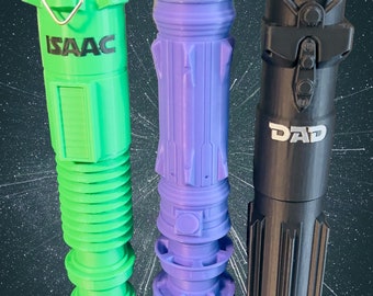 Custom Lightsaber Churro Holder: 3D Printed Star Wars Inspired Cosplay, add your name!  Made in USA