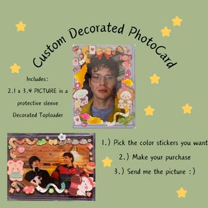 Cartão de foto personalizado decorado