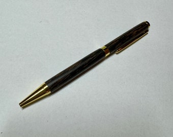 Hand Turned Black Palm Exotic Twist Pen