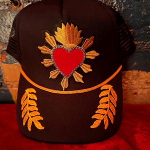 Flaming Heart Trucker Hat