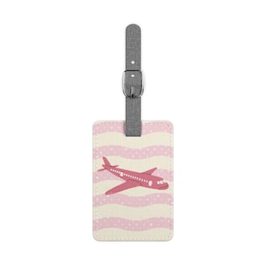 Stylish Saffiano Luggage Tag - Perfect Travel Accessory, Airplane Design for Frequent Flyers, Great for Vacations, Gifts, and More!