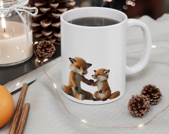 Ceramic Adorable Fox Mug Gift for her Gift for him Coffee mug