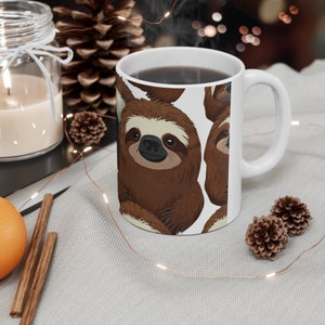 Ceramic Sloth Mug Gift for her Gift for him Animal mug