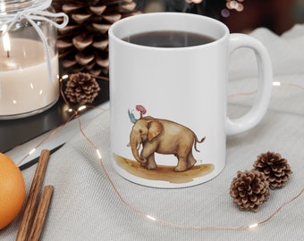 Ceramic Cute Elephant Mug Gift for her Gift for him Coffee mug