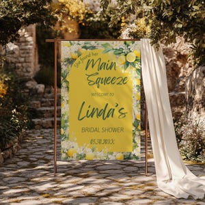 Citrus Bridal Shower | Main Squeeze Bridal Shower Welcome Sign | Citrus Floral Welcome Sign | Printable Sign - MainSqueeze