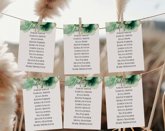 Wedding Seating Chart Template, Sage Green Editable Printable Table Plan, Find Your Seat Decor for Weddings - Sage