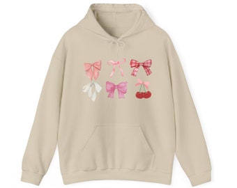 Bow Hoodie Ribbon Hoodie Coquette Hoodie Cute Hoodie Girly Jumper