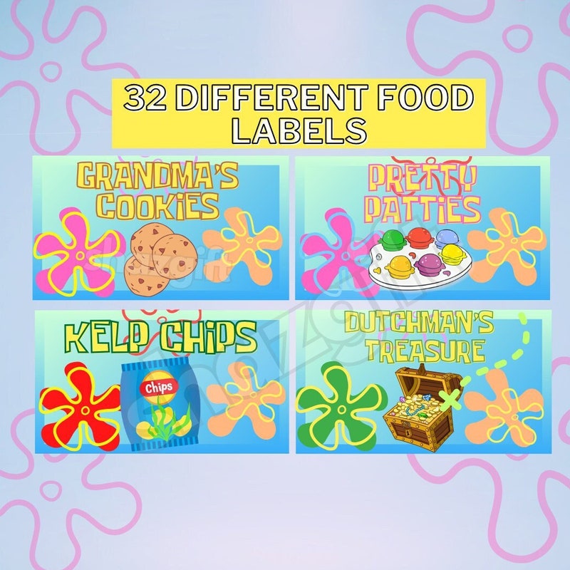 Spongebob Digital Signs Etsy