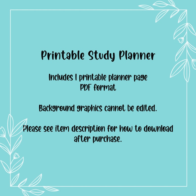 Pastel Weekly Printable Study Planner, Study Planner File, Customizable ...