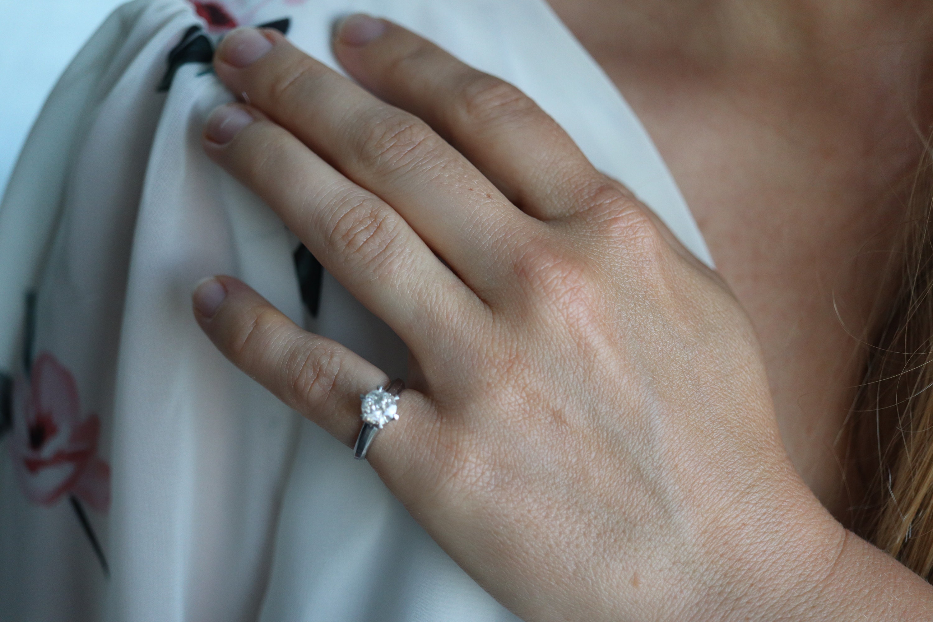 Diamond Ring. 1ct Diamond Solitaire Platinum Ring. PT850 Plat 