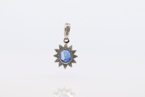 Sapphire Pendant. Genuine Sapphire and Diamond ha… - image 5