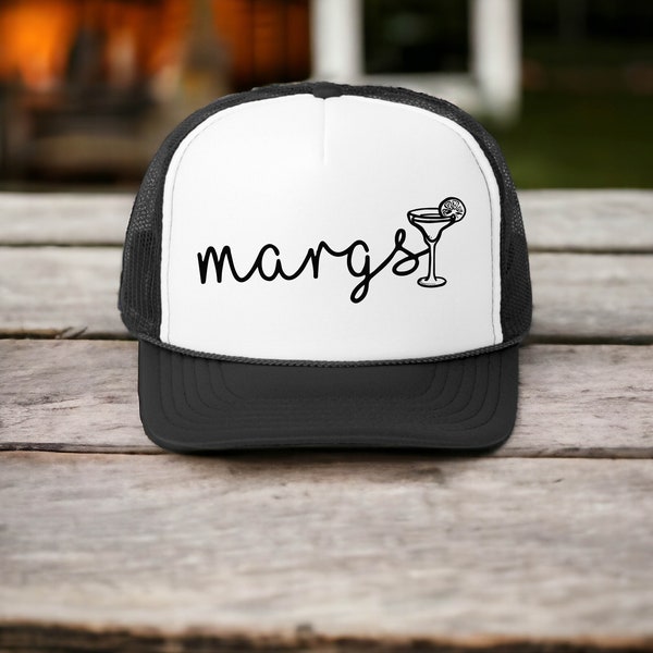 Margs Trucker Hat, Margarita Time Hat, Tequila Tuesday Cap, Drink Up Cap, Happy Hour Trucker Hat, Best Friend Hat Gifts, Cocktail Party Cap,
