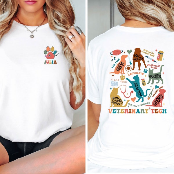 Personalized Veterinary Tech T-Shirt, Pawsitive Care Shirt, Vet Tech Life Tee, Vet Birthday Gift Sweatshirt, Animal Allies Hoodie, Vet Shirt