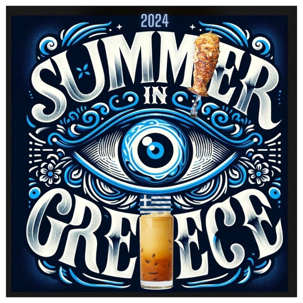 2024 Summer in Greece Graphic Design for Shirts Hats Mugs jpeg svg png gif digital download