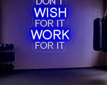Fitness Motivation LED Neon Sign, Gym Wall Decor