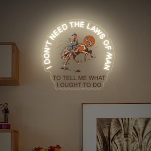 Cowboy Neon Sign,Western Wall Decor,Vintage Rodeo Neon Light for Bar,Game Room Decor,Man Cave Wall Decor,Rustic Farmhouse Wall Hanging