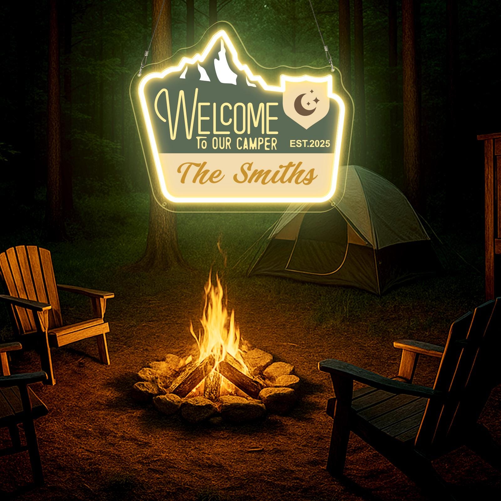 Custom Camper Neon Sign: Personalized LED RV Welcome Light - Etsy