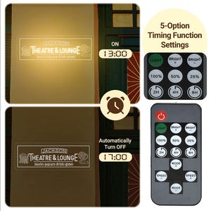 Personalized Home Theater Neon Sign: Custom Cinema Decor image 8