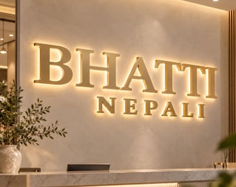 Custom Acrylic  Salon Logo Sign, LED Backlit Beauty Reception Sign