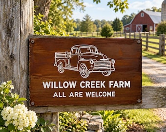 Custom Metal House or Car Sign from Photo, Personalized Line Art Plaque, Outdoor Farm Decor