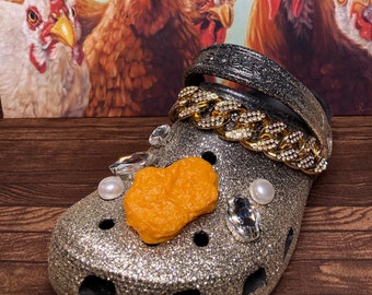 Fun Chicken Nugget Croc Shoe Charm for everyone!