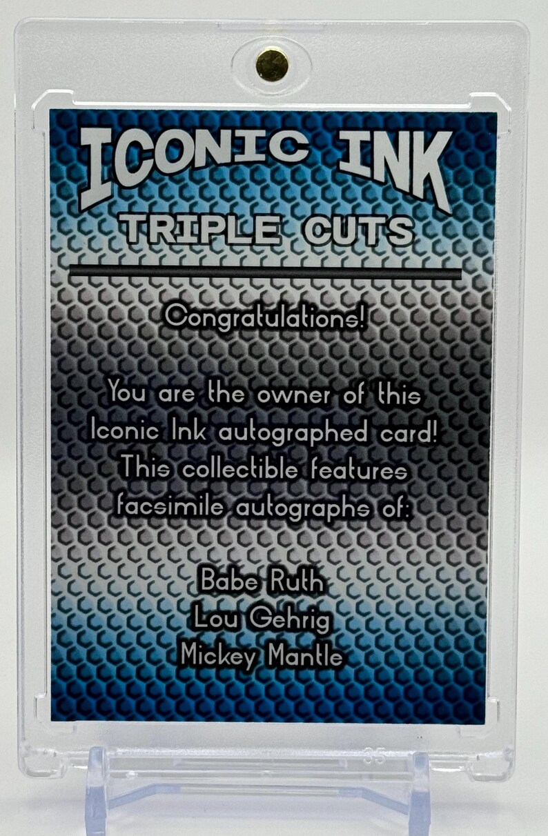 Iconic Ink Autographs Iconic Ink Triple Cuts New York Yankees Facsimile Autographs Babe Ruth ...