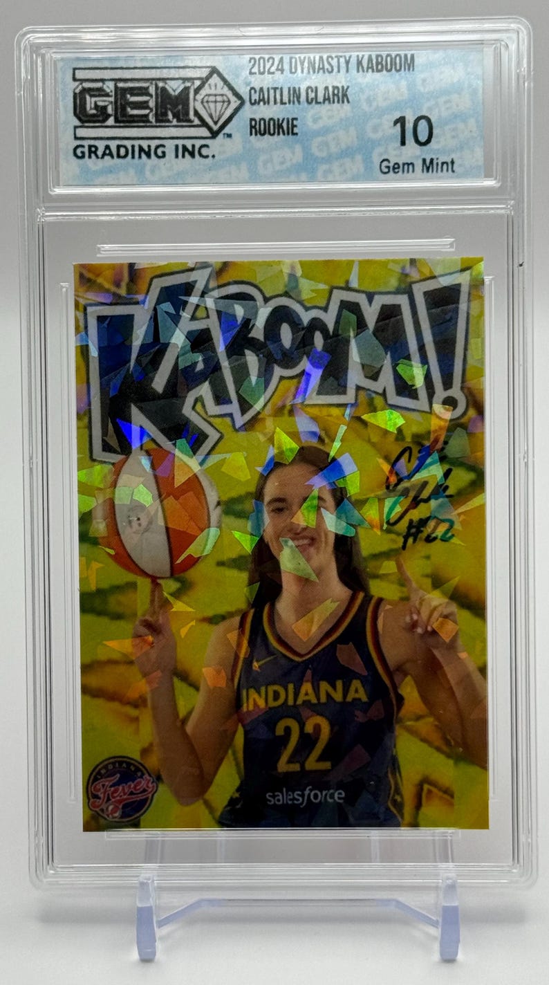 2024 Dynasty Kaboom Caitlin Clark Rookie Indiana Fever Cracked Ice GEM