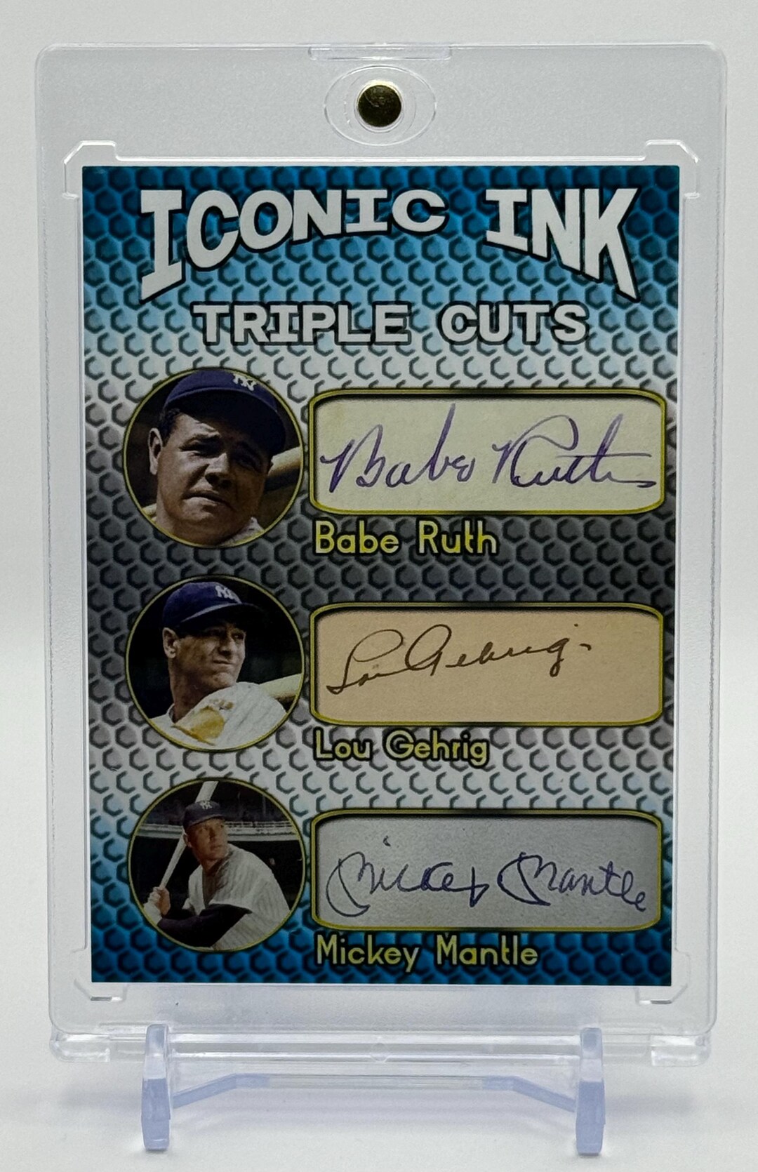 Iconic Ink Autographs Iconic Ink Triple Cuts New York Yankees Facsimile Autographs Babe Ruth ...