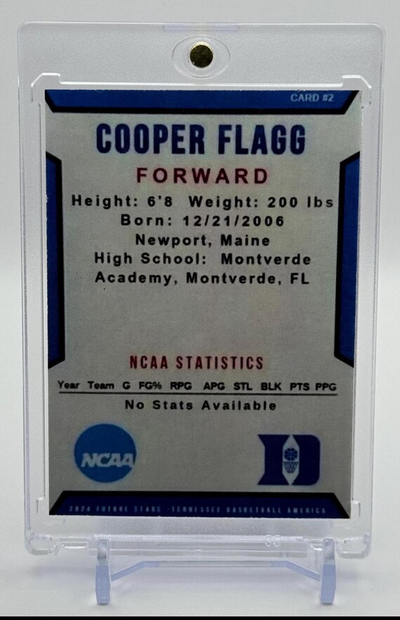 2024 Cooper Flagg #2 Rookie Duke Blue Devils Holo Cracked Ice! - Etsy