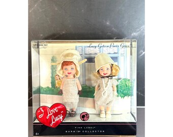 2008 Barbie Collector Pink Label "Lucy Gets a Paris Gown" Kelly Doll Set Mattel
