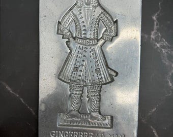 Moule à biscuits vintage en forme de bonhomme de pain d'épice Virginia Metalcrafters en fonte d'aluminium CW24-20