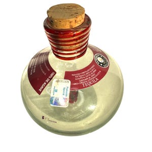 EMPTY La Fogata Dona Carlota Tequila Handblown Bottle en Mexico