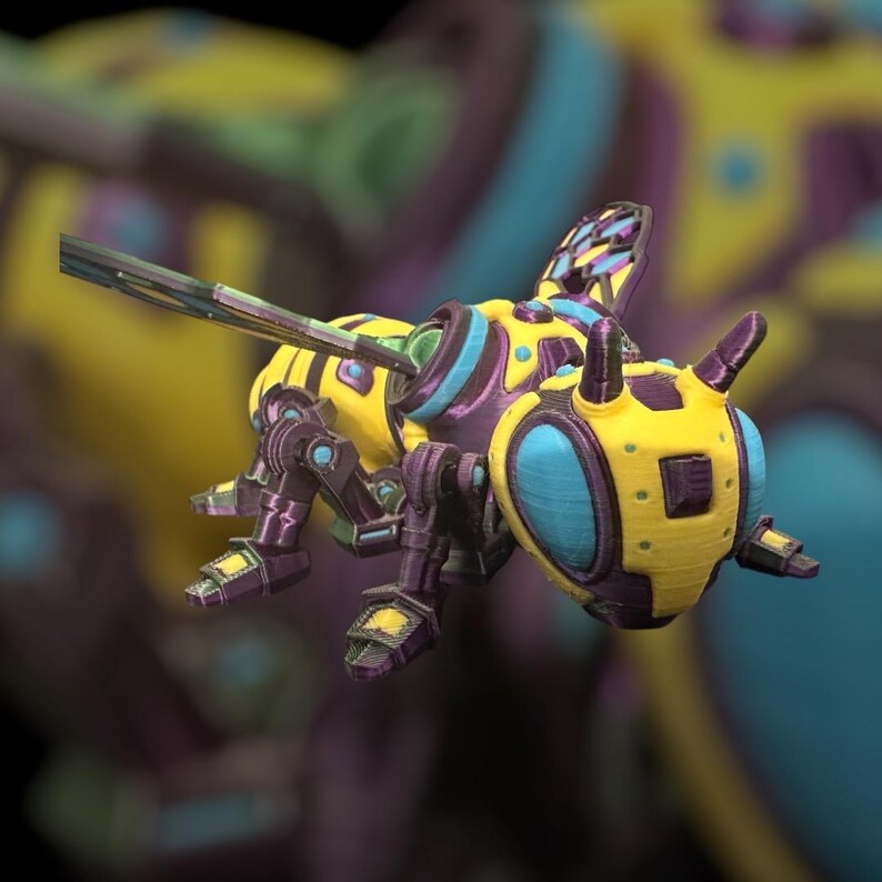 Cyber Bee: Fully Articulated 3D Printed Robot Bug With Wings | Unique ...