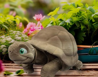 Articulated Tortoise Figurine | 3D Printed | Realistic Design | Retractable Limbs & Head