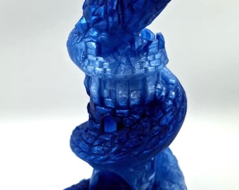 Snake Dice Tower | 3D-Printed Basilisk Wrapped Castle