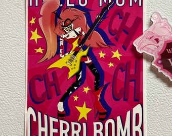 Ch Ch Ch Cherri Bomb Print | Hazbin Hotel Print | Premium Matte Photo Paper | Made to Order | FanArt