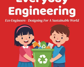 STEM-Buch für Kinder im Bereich Ingenieurwesen | Öko-Ingenieurprojekte, Design Thinking & Bauherausforderungen | Digitaler Download
