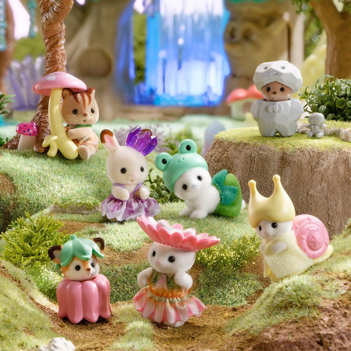 Lot Sylvanian Families – Famille lapin + mobilier + maison - Jeux & Jouets