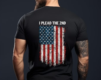 2A American Flag "I Plead the 2nd" T-Shirt - Second Amendment Pride Tee