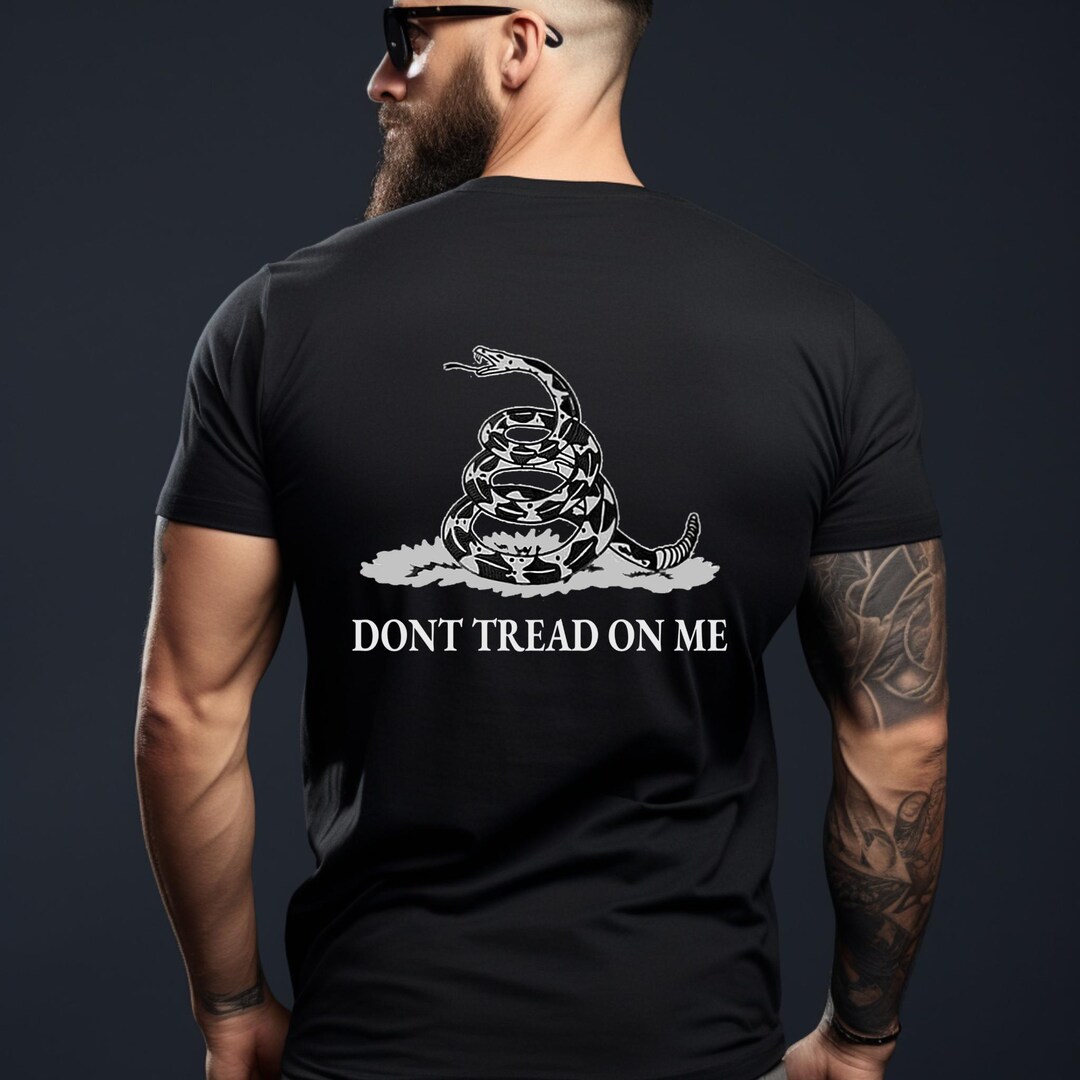 Gadsden Flag Don't Tread on Me Snake T-shirt - Patriotic Graphic Tee - Etsy