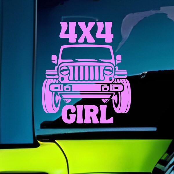 Jeep Girl - Vinyl Car Decal Sticker Jeep Wrangler Car Accessories Window Sticker Decals and Stickers for Cars Laptop Sticker Mug Gift