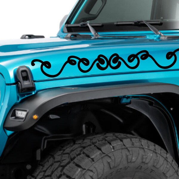 Jeep Hood Decal - Vinyl Decal for Jeep Girl Jeep Wrangler Accessories Car Hood Decals and Stickers for Cars Gift for Her