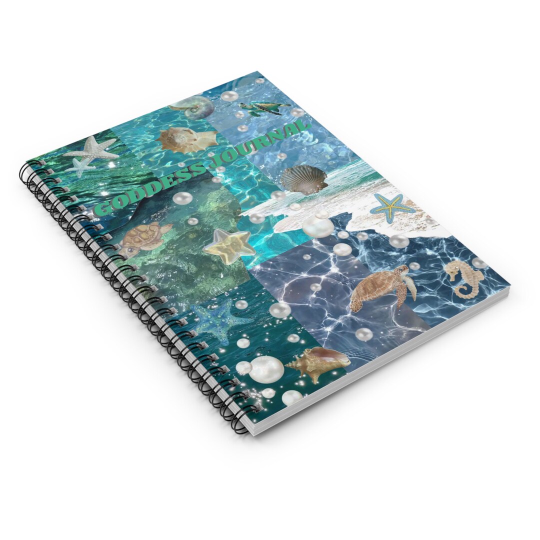 Sea Shine Goddess Journal Spiral Notebook - Ruled Line - Etsy