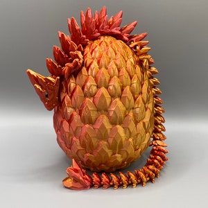15.5" 3D Dragon and Egg Set, Fidget Dragon, Sensory Toy, Flexi Dragon