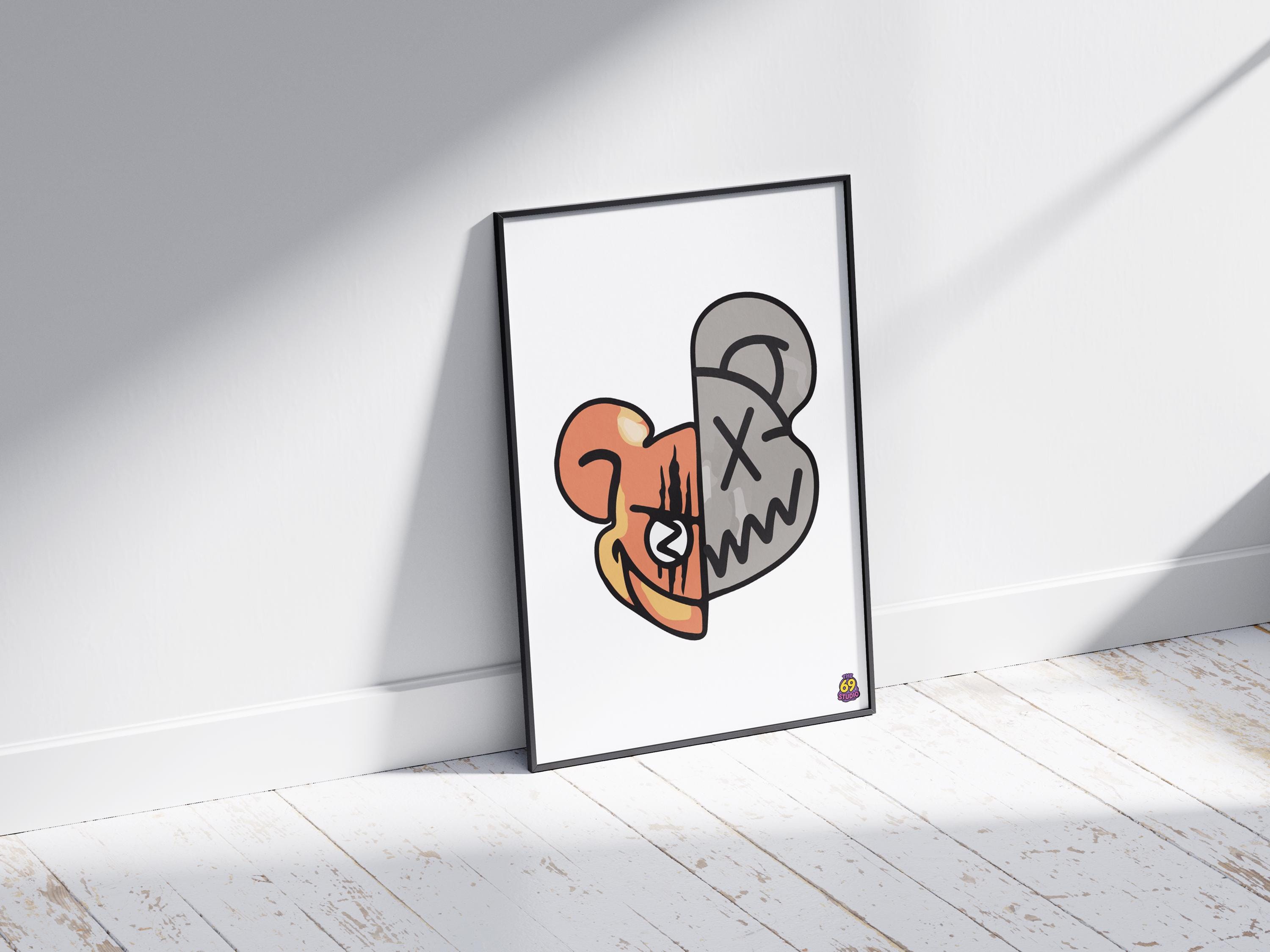 KAWS Colorful Violent Bear ポーチ Kaw Bear - Etsy