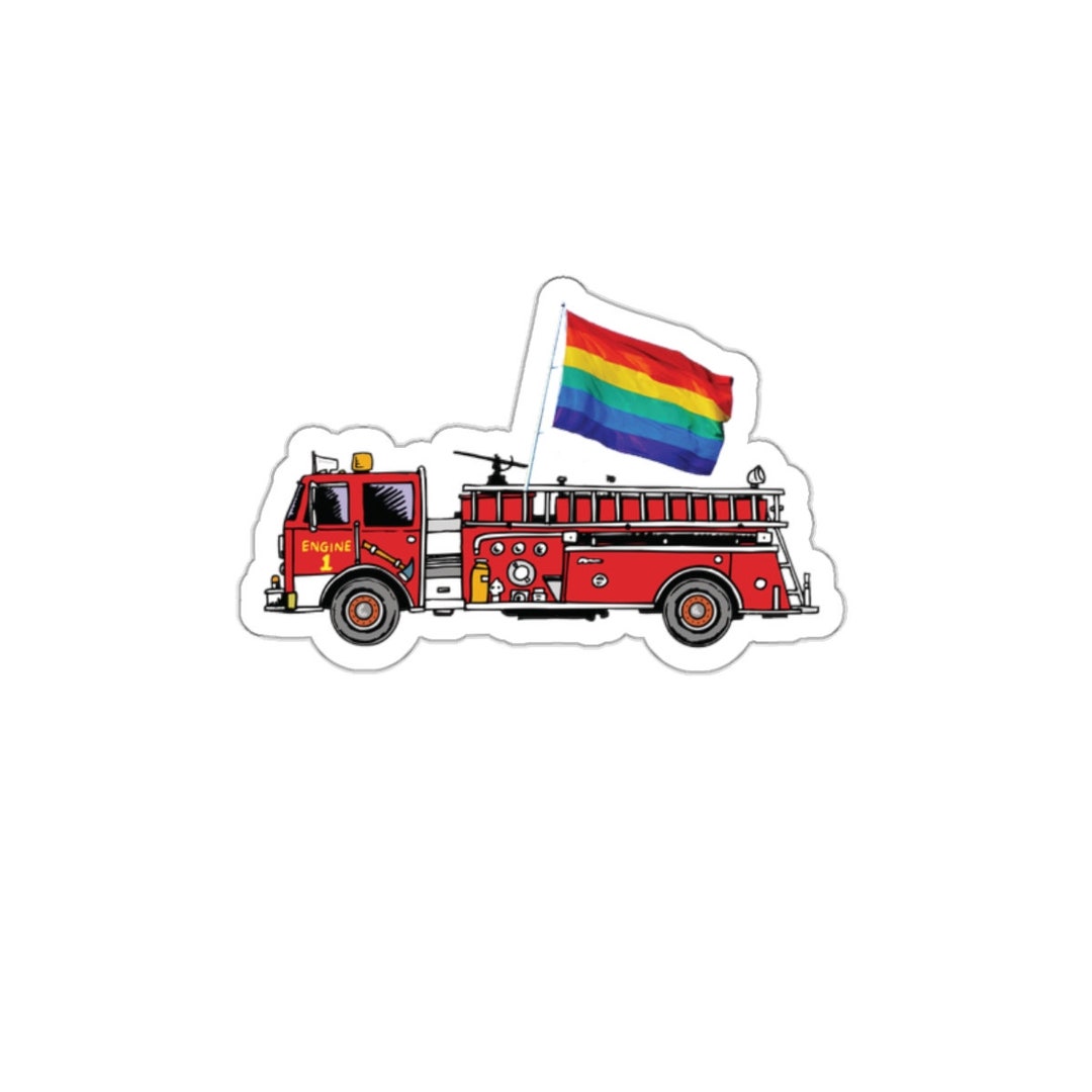 Die-cut Stickers LGBTQ Heroes Firetruck, Fire Engine, Firefighter - Etsy