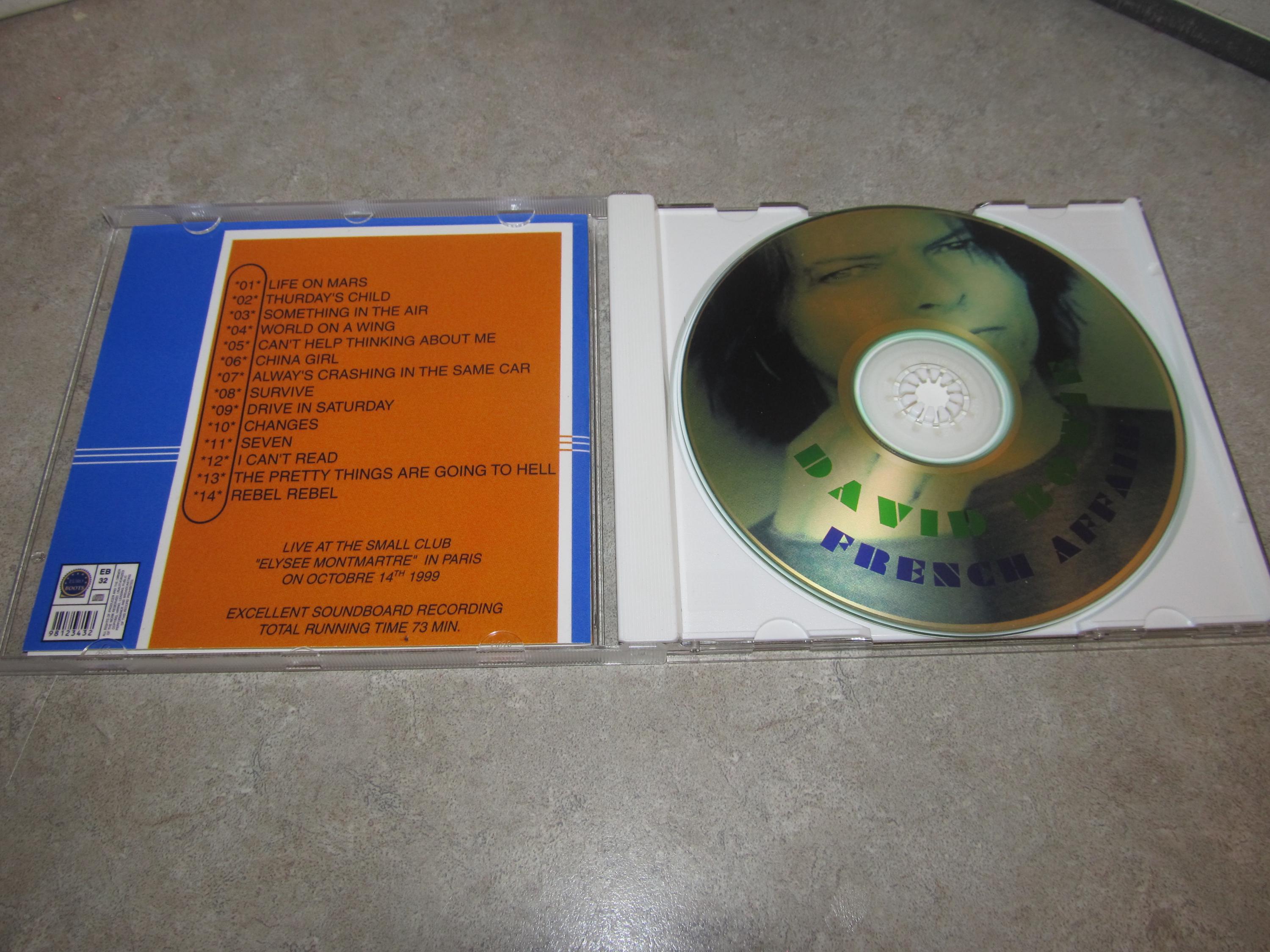 David Bowie - Very Rare CD - French Affair - Live at the Small Club in ...